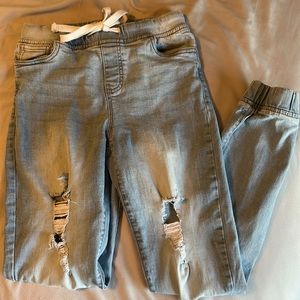 Celebrity Pink XS light blue Jean distressed joggers